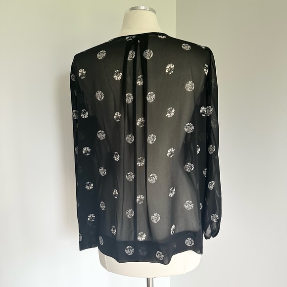 Club Monaco Sheer 100% Silk Blouse NWOT - Picture 3 of 5